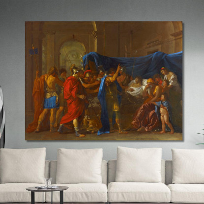 La Morte Di Germanico Nicolas Poussin nps35 quadro stampato su tela