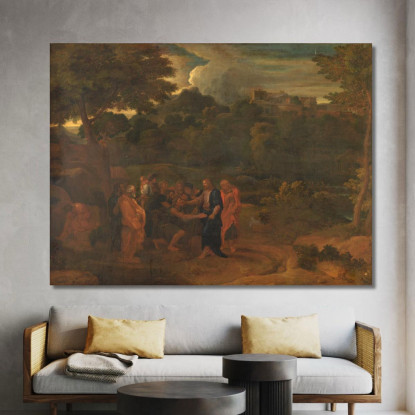 La Guarigione Dei Due Ciechi Di Gerico Nicolas Poussin nps39 quadro stampato su tela