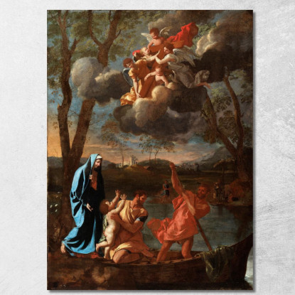 Il Ritorno Della Sacra Famiglia A Nazareth Nicolas Poussin nps43 quadro stampato su tela