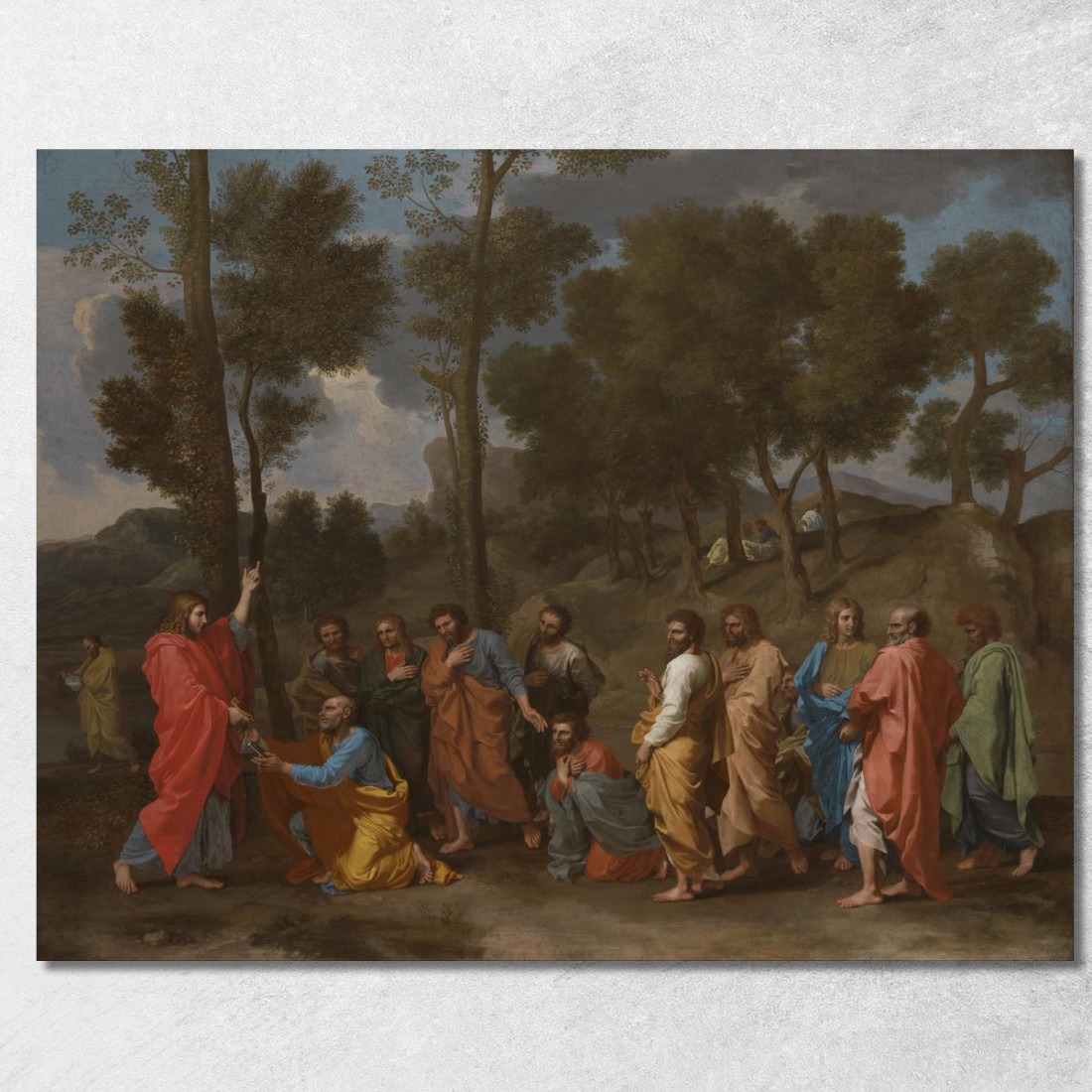 Il Sacramento Dell'Ordine - Cristo Presenta Le Chiavi A San Pietro Nicolas Poussin nps44 quadro stampato su tela