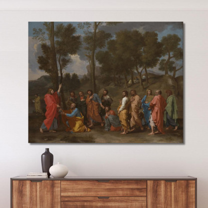 Il Sacramento Dell'Ordine - Cristo Presenta Le Chiavi A San Pietro Nicolas Poussin nps44 quadro stampato su tela