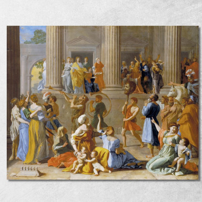 Il Trionfo Di Davide Nicolas Poussin nps46 quadro stampato su tela