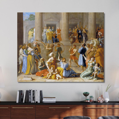 Il Trionfo Di Davide Nicolas Poussin nps46 quadro stampato su tela