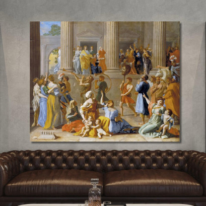 Il Trionfo Di Davide Nicolas Poussin nps46 quadro stampato su tela