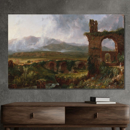 Una Veduta Vicino A Tivoli: Mattina Thomas Cole tcl1 quadro stampato su tela