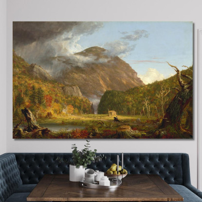 Una Veduta Del Passo Di Montagna Chiamato La Gola Delle White Mountains: Crawford Notch Thomas Cole tcl2 quadro stampato su tel