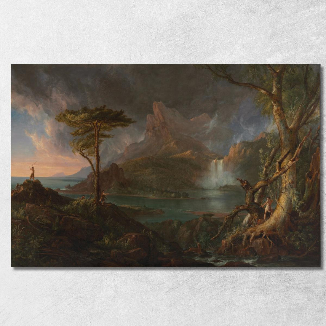 Una Scena Selvaggia Thomas Cole tcl4 quadro stampato su tela Una Scena Selvaggia Thomas Cole tcl4 quadro stampato su tela