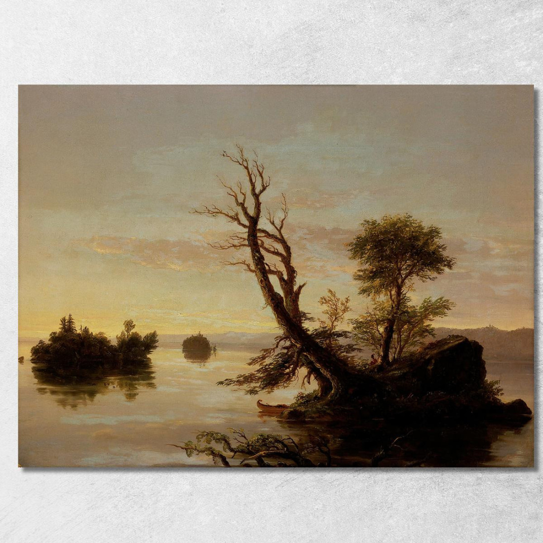 Scena Di Un Lago Americano Thomas Cole tcl5 quadro stampato su tela Scena Di Un Lago Americano Thomas Cole tcl5 quadro stampato su tela