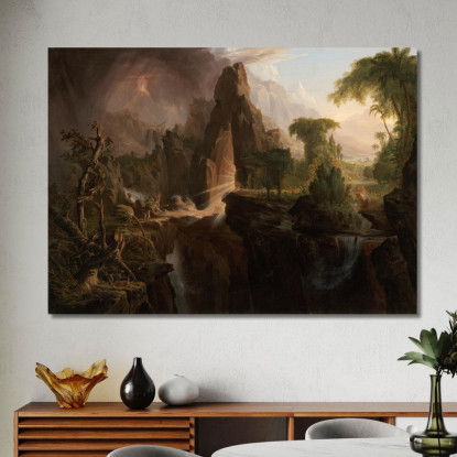 Cacciata Dal Giardino Dell'Eden Thomas Cole tcl13 quadro stampato su tela