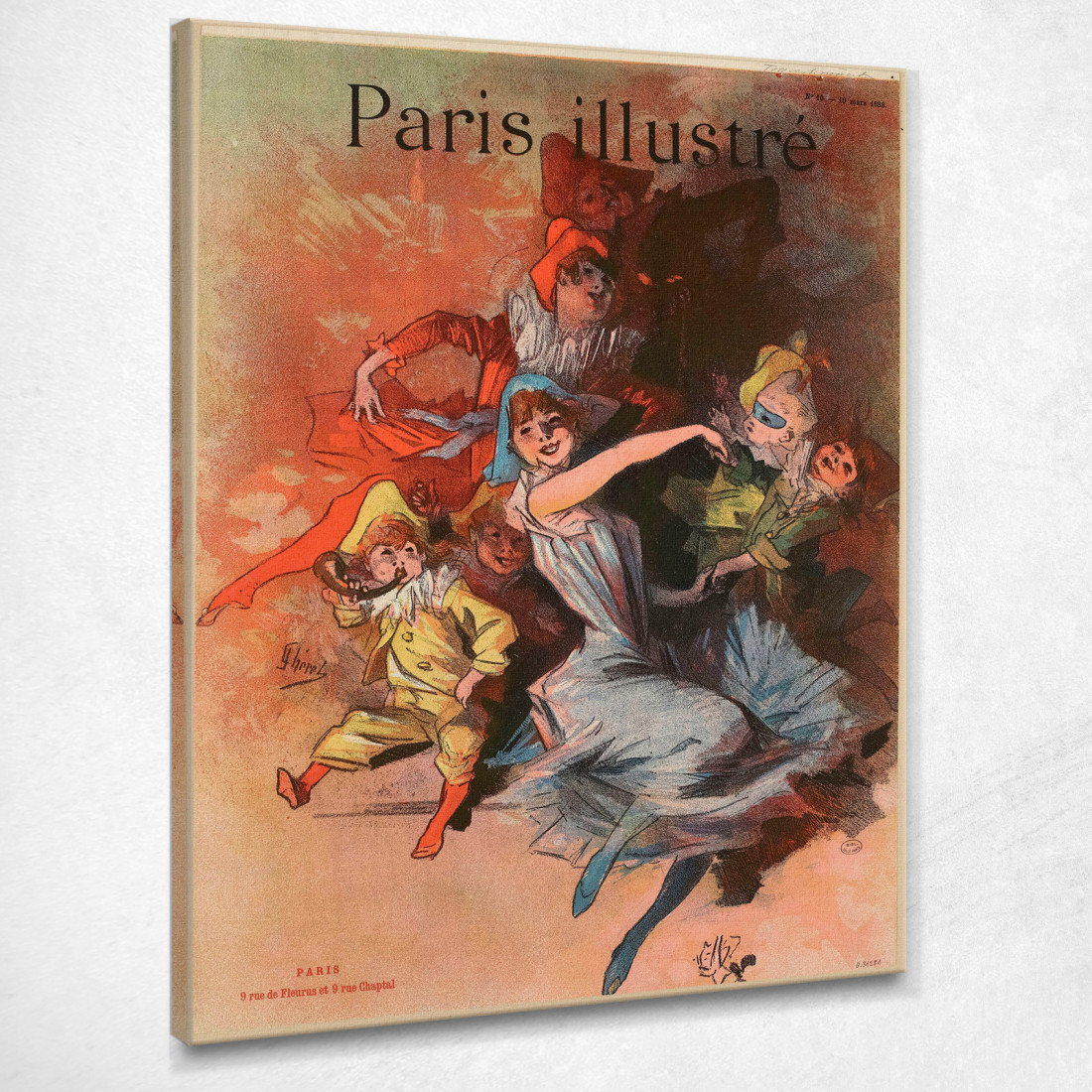 Parigi Illustrata Jules Chéret jch89 quadro stampato su tela Parigi Illustrata Jules Chéret jch89 quadro stampato su tela