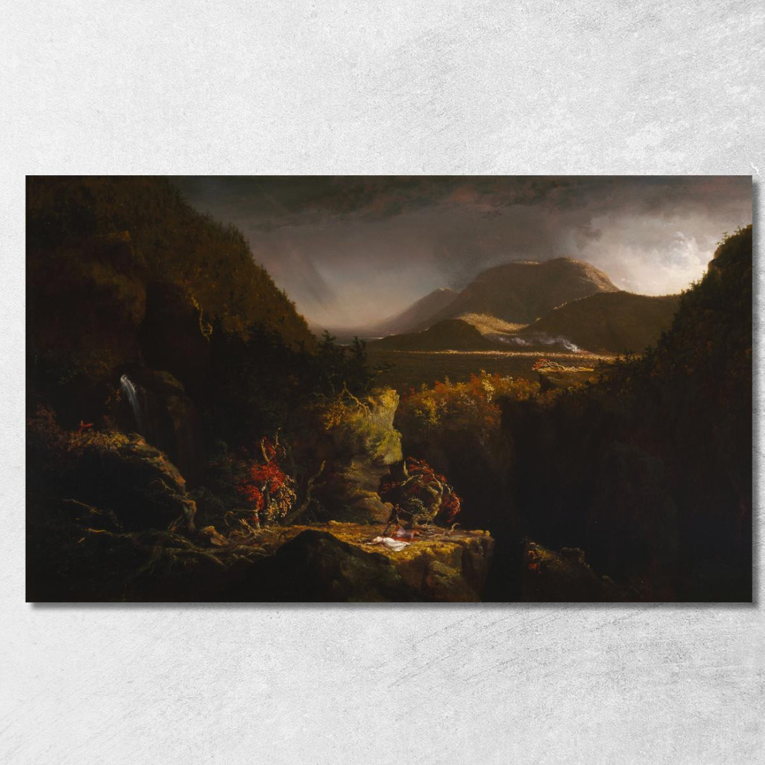 Paesaggio Con Figure: Una Scena Da "L'Ultimo Dei Mohicani" Thomas Cole tcl21 quadro stampato su tela Paesaggio Con Figure: Una Scena Da "L'Ultimo Dei Mohicani" Thomas Cole tcl21 quadro stampato su tela