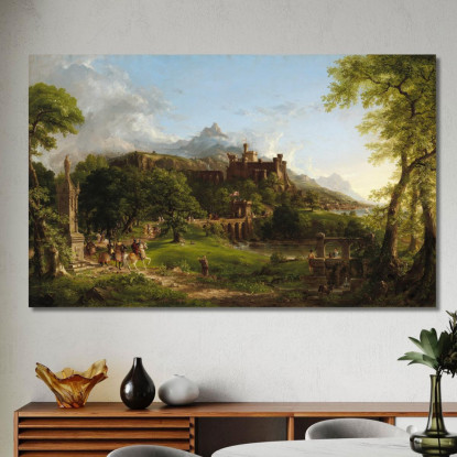 La Partenza Thomas Cole tcl35 quadro stampato su tela