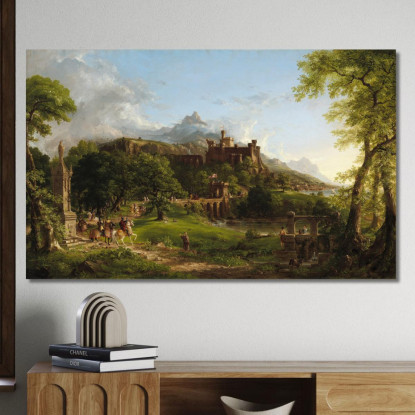 La Partenza Thomas Cole tcl35 quadro stampato su tela