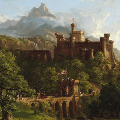 La Partenza Thomas Cole tcl35 quadro stampato su tela