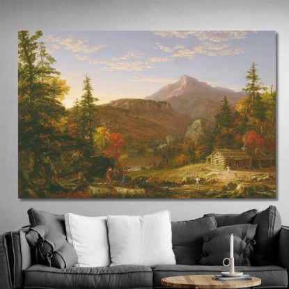 Il Ritorno Del Cacciatore Thomas Cole tcl38 quadro stampato su tela