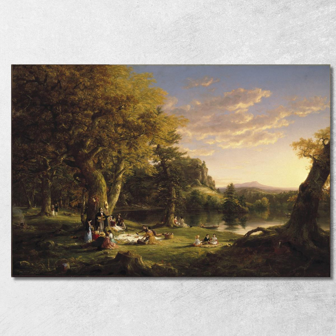 Il Picnic Thomas Cole tcl41 quadro stampato su tela Il Picnic Thomas Cole tcl41 quadro stampato su tela