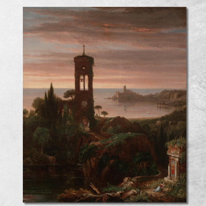 L'Inno Del Vespro Thomas Cole tcl47 quadro stampato su tela