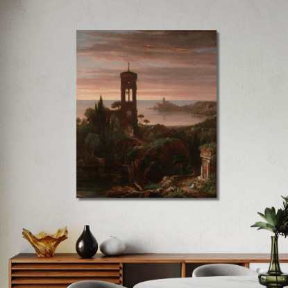 L'Inno Del Vespro Thomas Cole tcl47 quadro stampato su tela