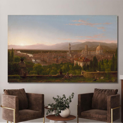 Veduta Di Firenze 2 Thomas Cole tcl54 quadro stampato su tela