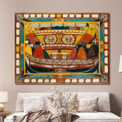 Il Dio Padre Fulmine Trasparente Del Gigante Adolf Wölfli awl5 quadro stampato su tela