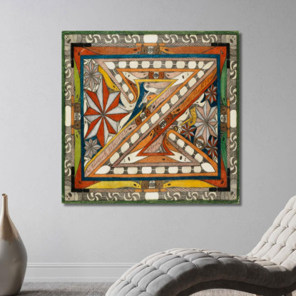 Il Quarantt Zohrn Detto Anche Zohohrn E Ziohn Stella Gigante Adolf Wölfli awl7 quadro stampato su tela