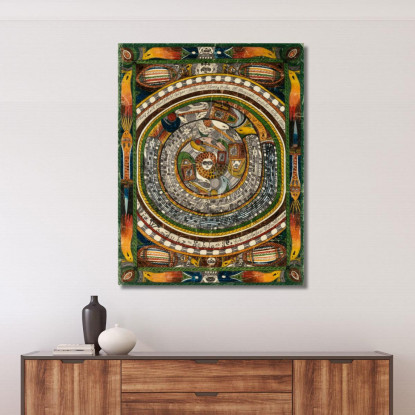 L’Orologio Da Parete - Serpente. Un'Ora Zohohrn Adolf Wölfli awl17 quadro stampato su tela