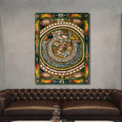 L’Orologio Da Parete - Serpente. Un'Ora Zohohrn Adolf Wölfli awl17 quadro stampato su tela