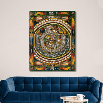 L’Orologio Da Parete - Serpente. Un'Ora Zohohrn Adolf Wölfli awl17 quadro stampato su tela