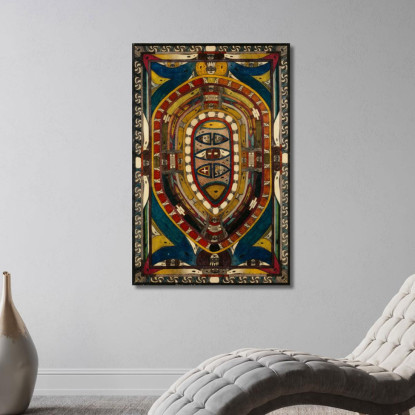 Noga - Uovo: Il Villaggio Più Grande Di Tutta La Terra Villerville Adolf Wölfli awl28 quadro stampato su tela