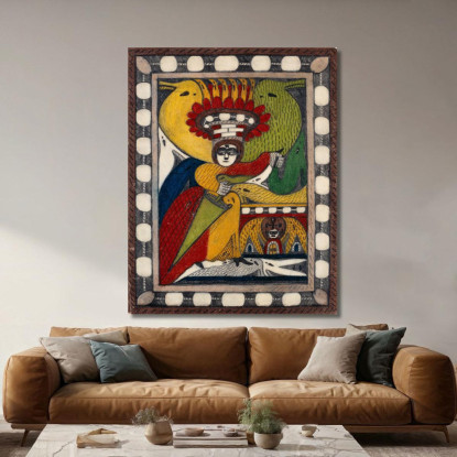 Il Trono - Alpi - Roosali Di Skt. Adolf Adolf Wölfli awl38 quadro stampato su tela