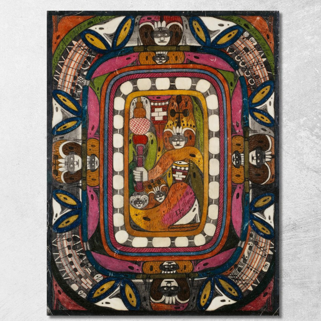 Santa Adolfina Della Valle Del Camaleonte In Cina Asia Adolf Wölfli awl39 quadro stampato su tela Santa Adolfina Della Valle Del Camaleonte In Cina Asia Adolf Wölfli awl39 quadro stampato su tela
