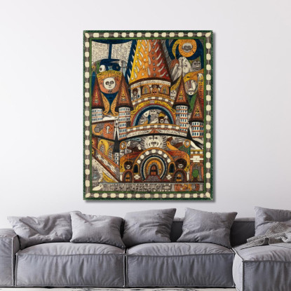 Cattedrale Di San Vincenzo A Berna Adolf Wölfli awl41 quadro stampato su tela