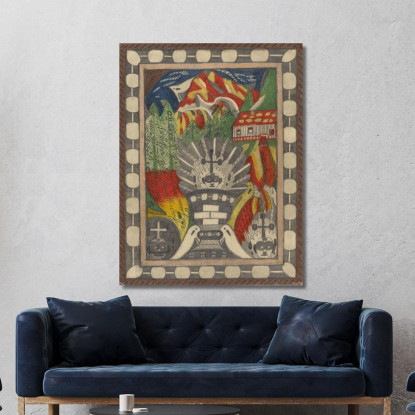 Ghiacciaio Gigante Della Tigre - Zohrn - Alta Alpe - Stok Nel Nord-Ovest Dell’India Adolf Wölfli awl44 quadro stampato su tela