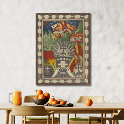 Ghiacciaio Gigante Della Tigre - Zohrn - Alta Alpe - Stok Nel Nord-Ovest Dell’India Adolf Wölfli awl44 quadro stampato su tela