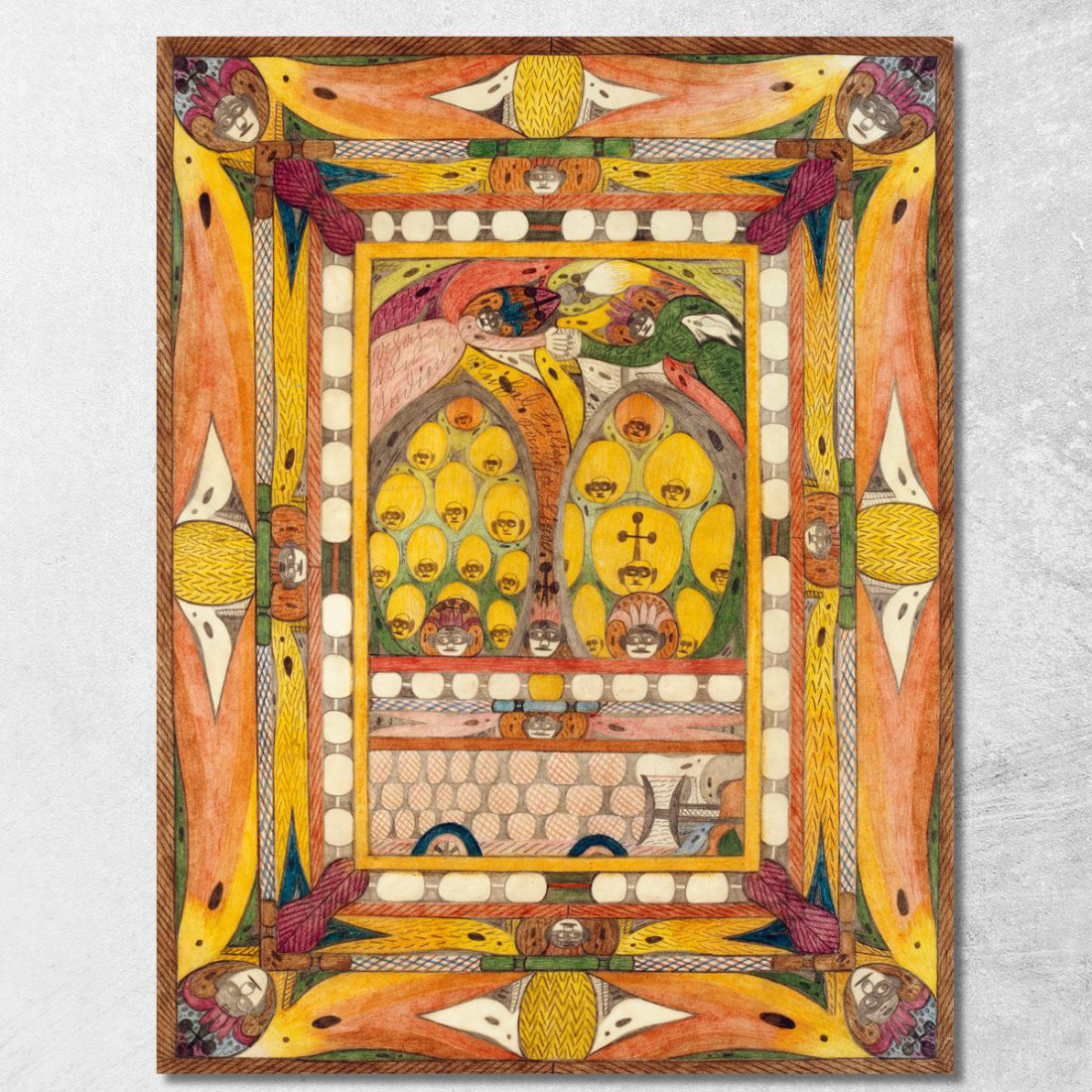 Uhaja Dall’India La Mia Cara Madrina Adolf Wölfli awl45 quadro stampato su tela Uhaja Dall’India La Mia Cara Madrina Adolf Wölfli awl45 quadro stampato su tela