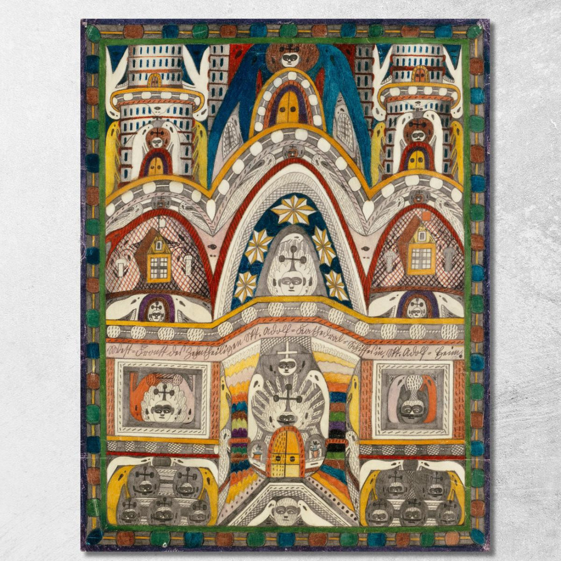 Facciata Ovest Della Decima Santa Cattedrale Di Skt. Adolf Nella Dimora Di Skt. Adolf Adolf Wölfli awl48 quadro stampato su tel Facciata Ovest Della Decima Santa Cattedrale Di Skt. Adolf Nella Dimora Di Skt. Adolf Adolf Wölfli awl48 quadro stampato su tel