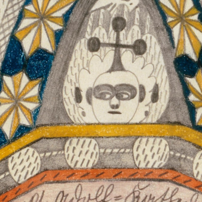 Facciata Ovest Della Decima Santa Cattedrale Di Skt. Adolf Nella Dimora Di Skt. Adolf Adolf Wölfli awl48 quadro stampato su tel