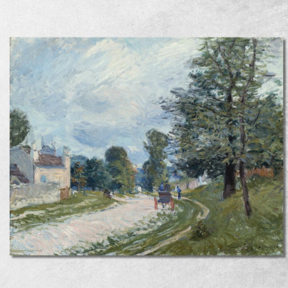 Una Curva Nella Strada Alfred Sisley asi2 quadro stampato su tela