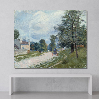 Una Curva Nella Strada Alfred Sisley asi2 quadro stampato su tela