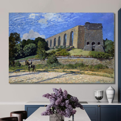 Acquedotto A Marly Alfred Sisley asi4 quadro stampato su tela