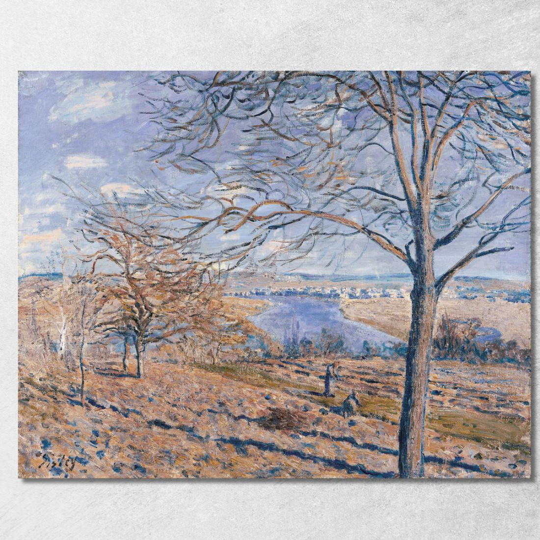 Rive Del Loing Effetto Autunnale Alfred Sisley asi6 quadro stampato su tela