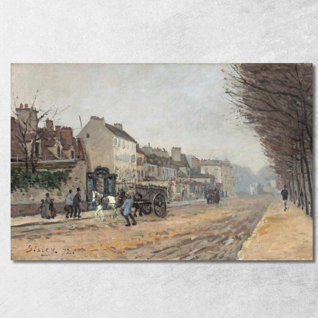 Boulevard Héloïse Alfred Sisley asi11 quadro stampato su tela