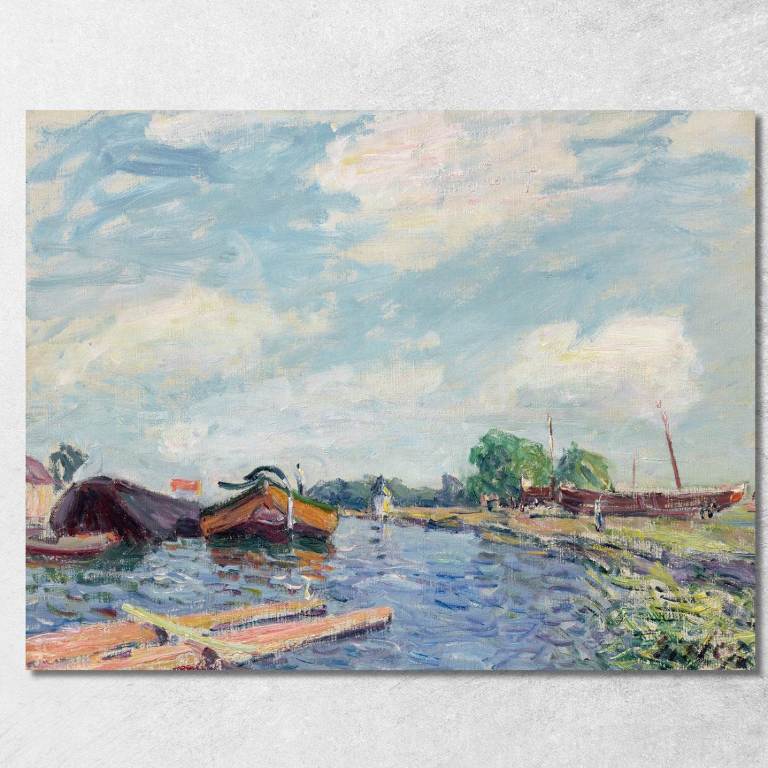 Canale Del Loing A Saint-Mammès Alfred Sisley asi12 quadro stampato su tela