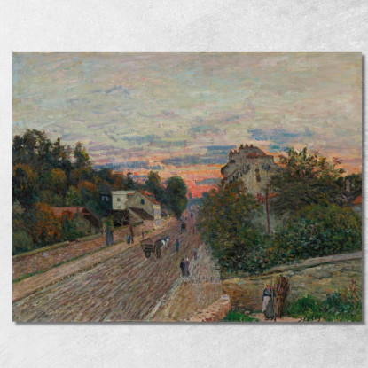 Tramonto Sulla Strada Di Versailles A Chaville Alfred Sisley asi14 quadro stampato su tela