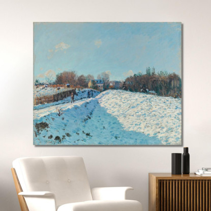 Effetto Di Neve A Louveciennes 2 Alfred Sisley asi15 quadro stampato su tela