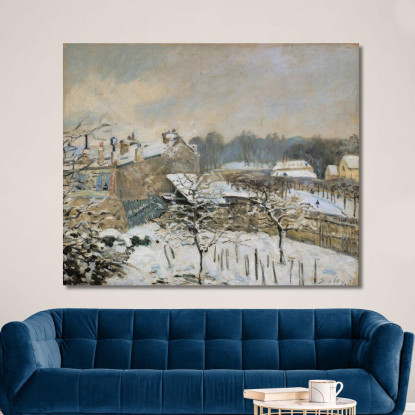 Effetto Di Neve A Louveciennes Alfred Sisley asi16 quadro stampato su tela