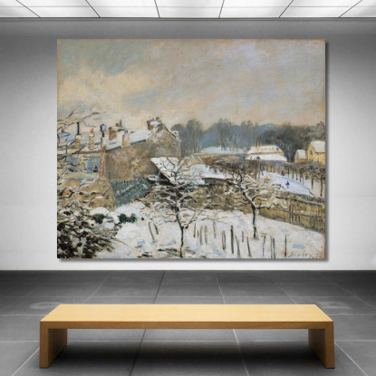 Effetto Di Neve A Louveciennes Alfred Sisley asi16 quadro stampato su tela