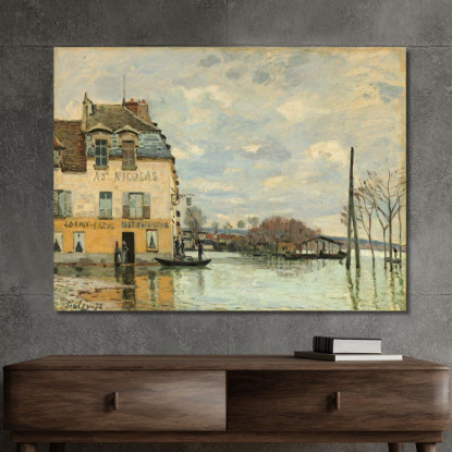 Inondazione A Port-Marly Alfred Sisley asi18 quadro stampato su tela