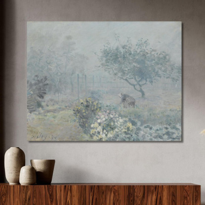 Nebbia A Voisins Alfred Sisley asi19 quadro stampato su tela