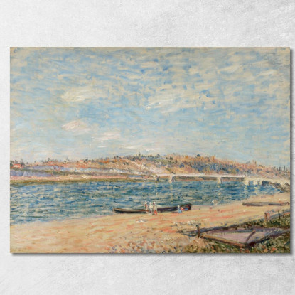 La Riva A Saint-Mammès Alfred Sisley asi23 quadro stampato su tela